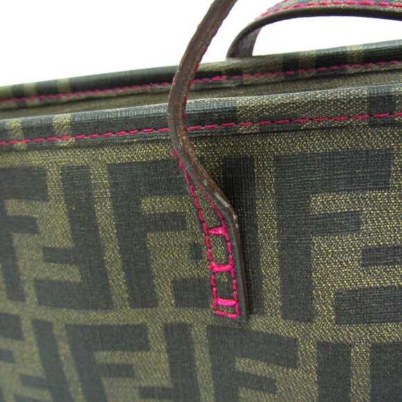 Fendi Zucca Women's PVC Shoulder Bag,Tote Bag Brown 740-022725 - Picture 4 of 12